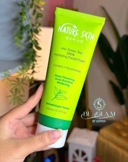 Nature Skin Jeju Green Tea CICA Hydrating Facial Foam