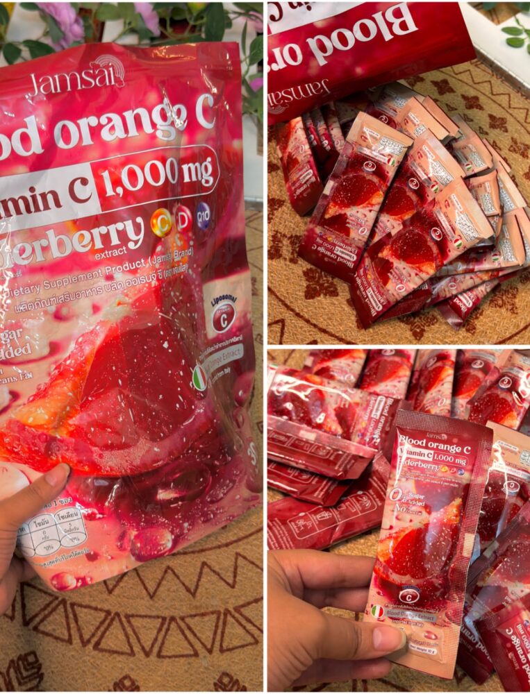 Jamsai Blood Orange C Vitamin C 1000mg with Elderberry Extract 1