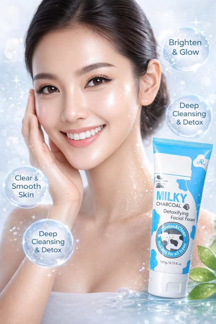 AR Milky Charcoal Detoxifying Facial Foam 2
