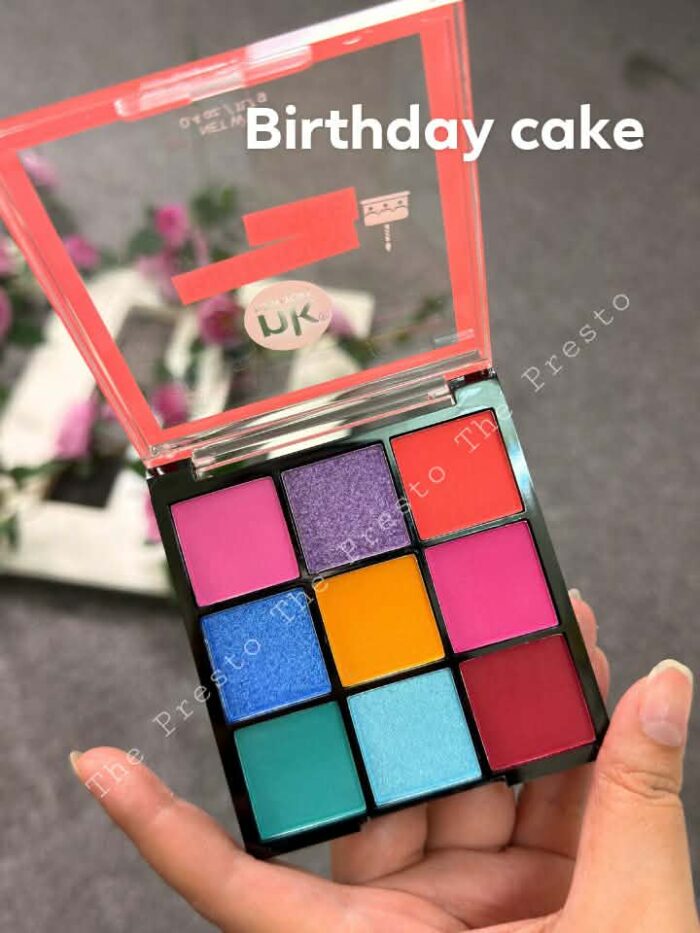 Nicka K New York Makeup Nine Color Shadow pallate Birthday cake