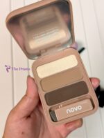 Novo Women's Waterproof Long-Lasting Non-Marking Shadow Three-Color Eyebrow Powder