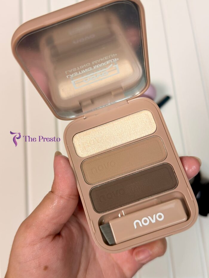 Novo Women's Waterproof Long-Lasting Non-Marking Shadow Three-Color Eyebrow Powder