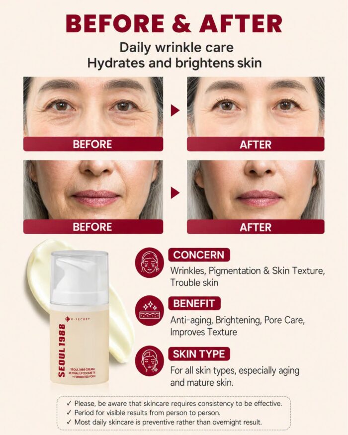 K-SECRET SEOUL 1988 Cream Retinal Liposome 1% + Fermented Rice